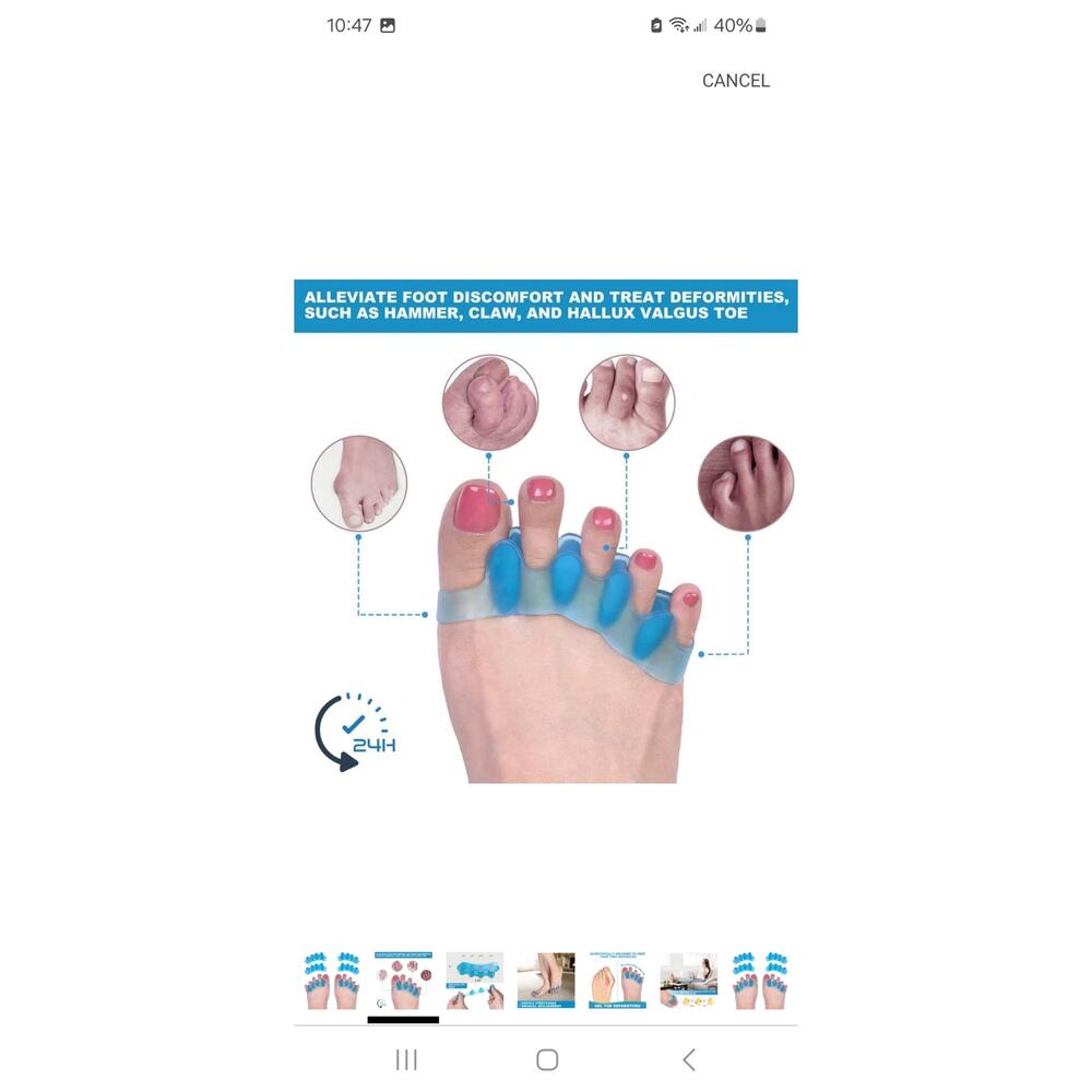 Pcs Gel Toe Spacers for Women,Correct Hammer Toe Bunion Corrector
